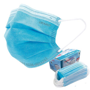 Tapabocas Azul sin empaque individual Uka Int x50 unidades - Ecosum distribuidor autorizado Colombia