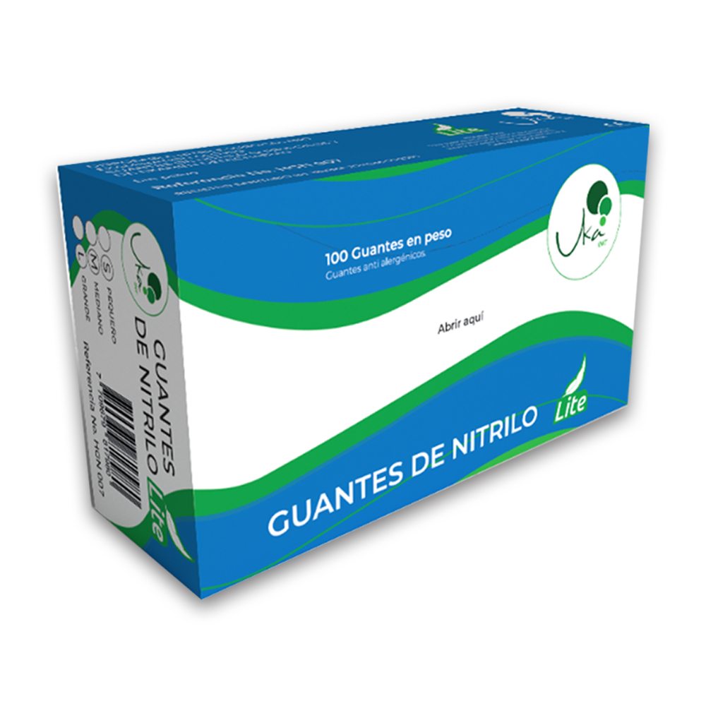 Guantes de nitrilo Lite Uka Int calibre 6 azul
