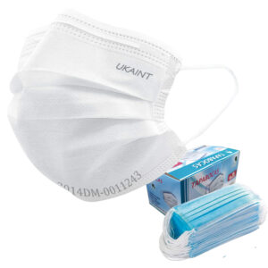 Tapabocas blanco sin empaque individual Uka Int x50 unidades - Ecosum distribuidor autorizado Colombia