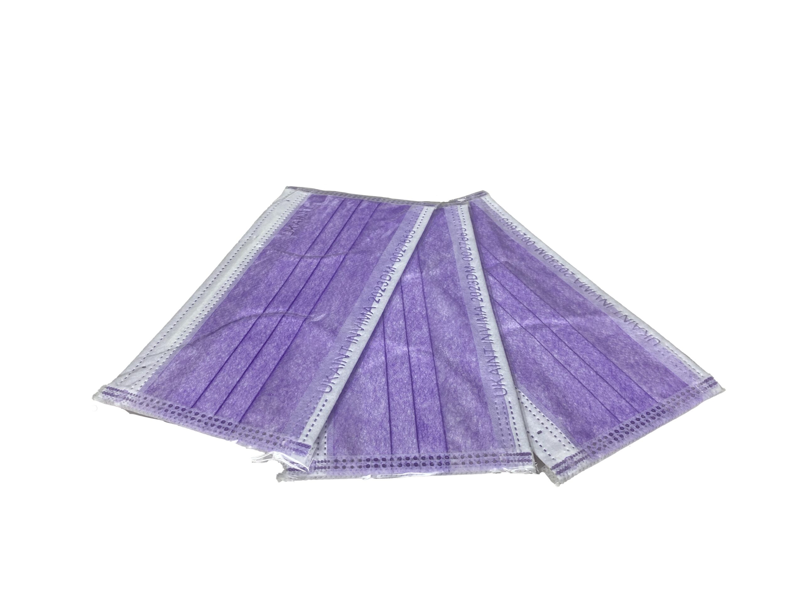 Tapabocas morado Uka Int con empaque unitario – Ecosum Colombia