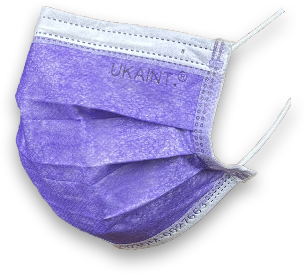 Display tapabocas morado Uka Int x50 – Ecosum